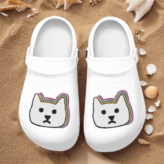 cat face Nurse Clogs