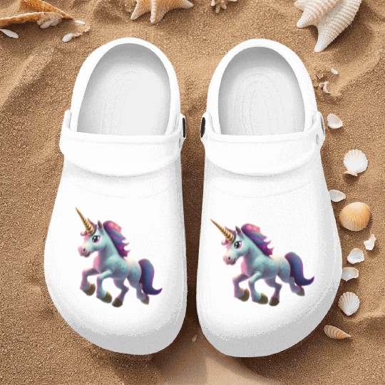 magic unicorn cartoon horse pony Nurse Clogs