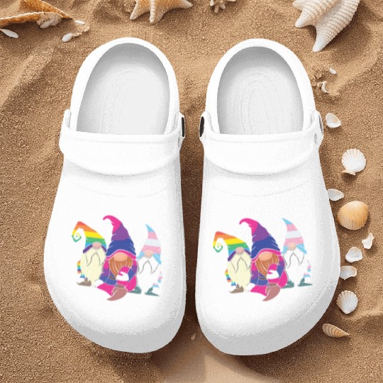 Gnomes Elf LGBTQ Rainbow LGBT Pride Month Nurse Clogs