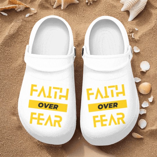 faith over fear Nurse Clogs