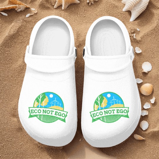 Eco not ego Save planet Earth Nurse Clogs