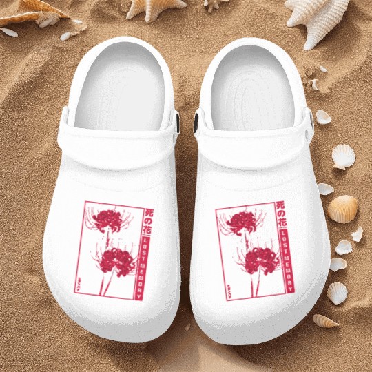Lost Memory - red spider lily Nurse Clogs