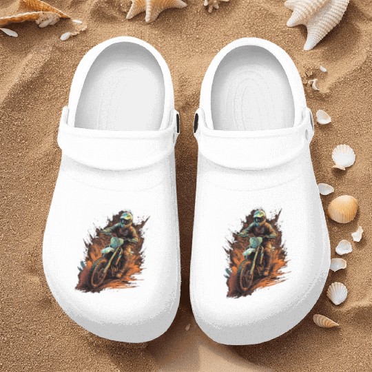 Dirt Bike Offroad Riding Motocross Biker Nurse Clogs