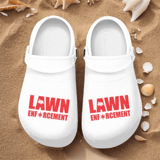 Funny Lawn Enforcement Outfit Grass Cutting Nurse Clogs