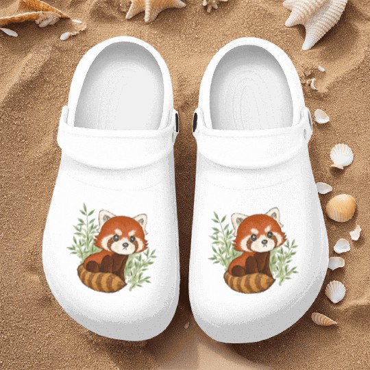 Red Panda In Nature Nurse Clogs