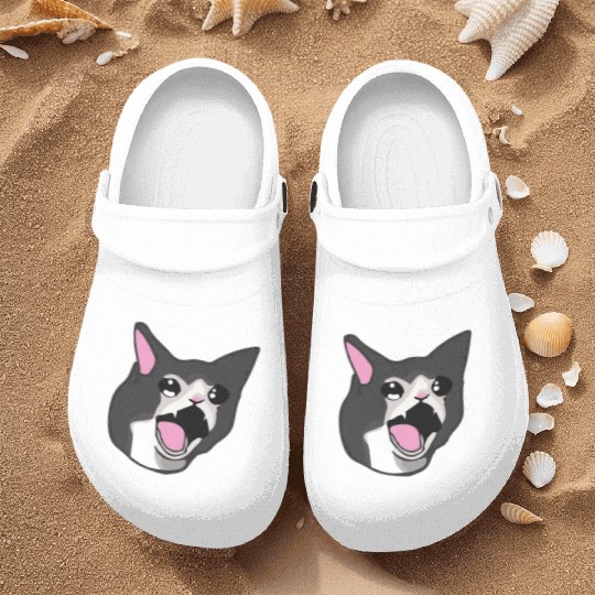 Yamero Crying Screaming Cat Meme Cute Japanese Nurse Clogs