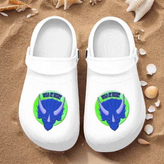 Wild At Heart- Triceratops Nurse Clogs