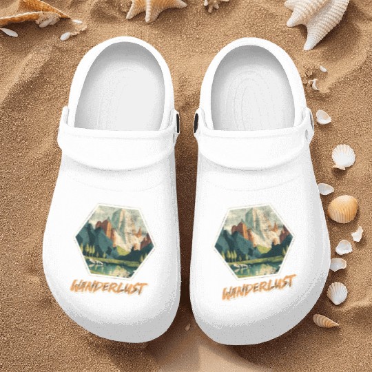 Wanderlust Mountaineer Hiking Mountain love Nurse Clogs