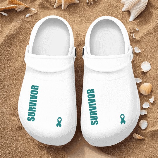 Ovarian Cancer Fight Cancer Ribbon Nurse Clogs