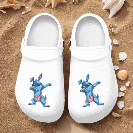 Hip Hop Dabbing Bunny Easter Day Nurse Clogs