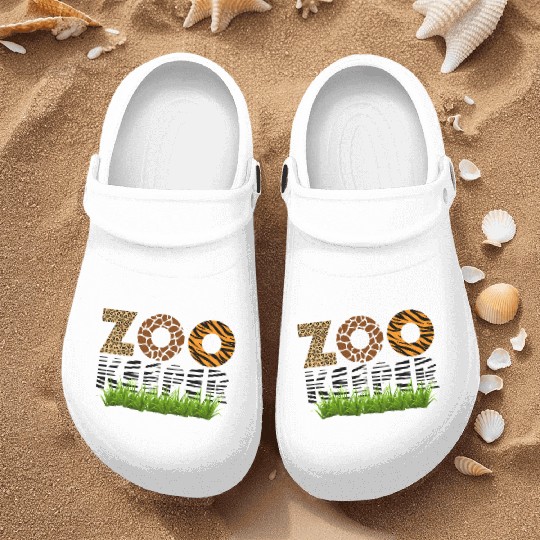 Zookeeper African Animals Zebra Wild Savanna Nurse Clogs