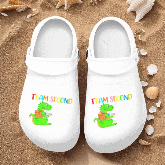 MB35 Team 2nd Grade Dinosaur Back To School Teache Nurse Clogs