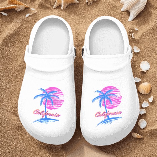 California Beaches 80S Nurse Clogs