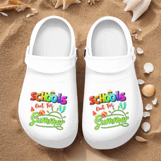 Schools Out For Summer Lover Funny Teacher Student Nurse Clogs