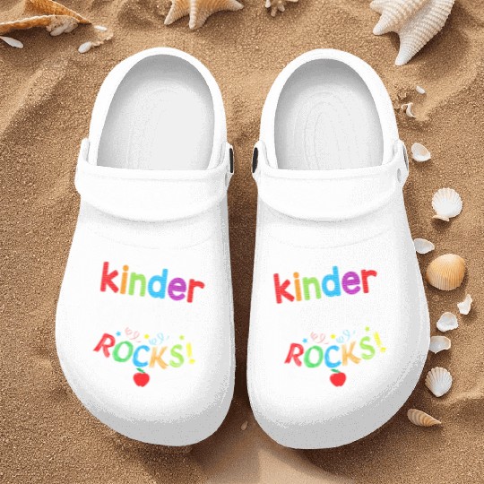 Kindergarten Rocks Back To School Kid Teacher Stud Nurse Clogs