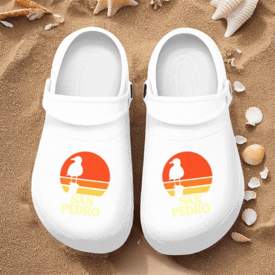 San Pedro California Beach Seagull Nurse Clogs