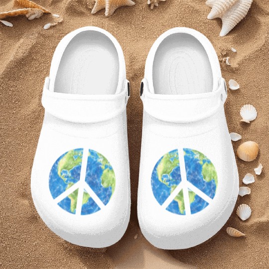 Peace On Earth World Peace Sign Nurse Clogs