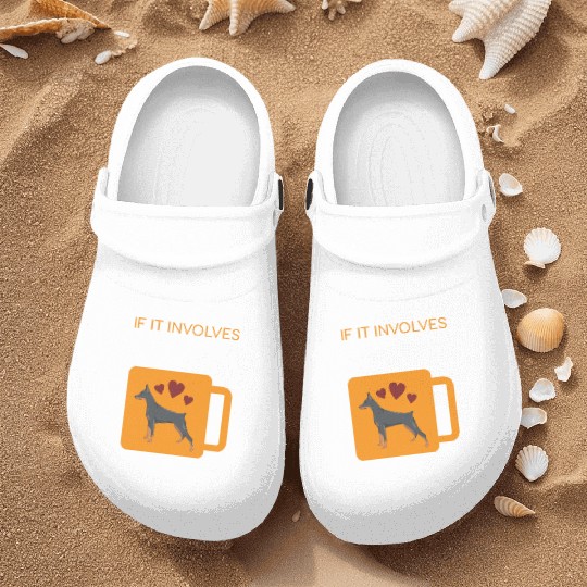 Coffee Doberman Lover Nurse Clogs