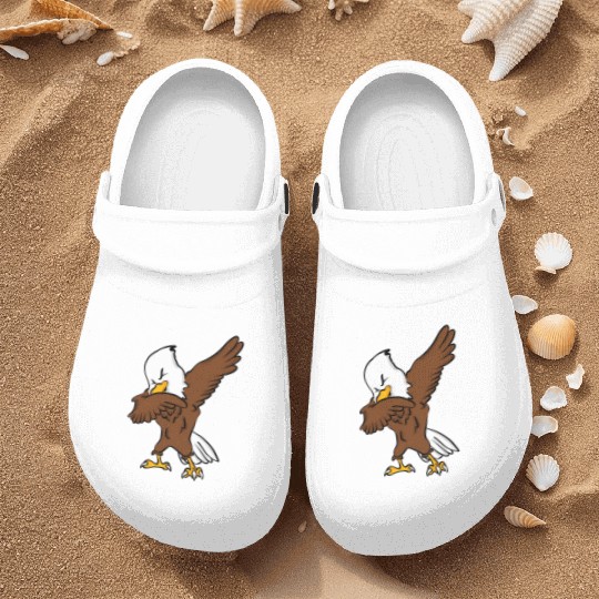 Dabbing American Bald Eagle Nurse Clogs
