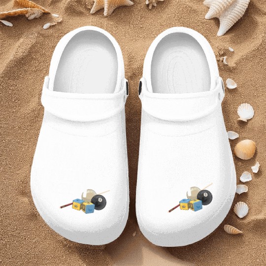Aim Shoot Swear Repeat - Pool Player - Hall Shark Nurse Clogs