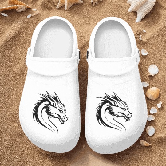 Dragon Mythical Fantasy Serpent Nurse Clogs