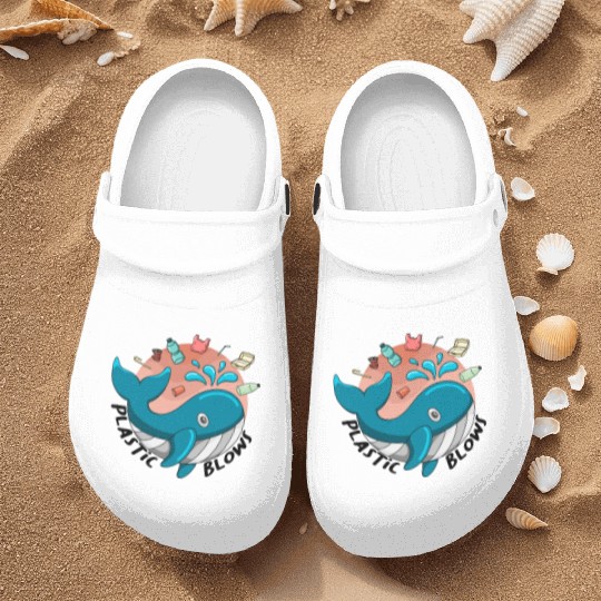 Earth Day Plastic Blows Whale Lover Plastic Free Nurse Clogs