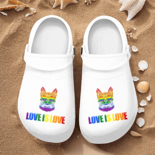 love Is Love Gay Pride Nurse Clogs