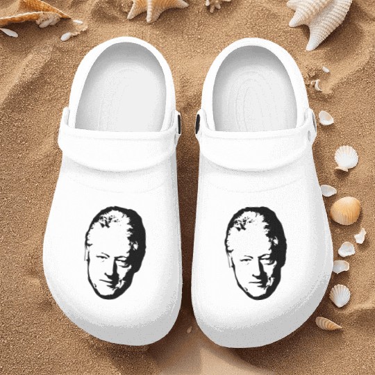Bill Clinton Black On White Pop Art Nurse Clogs