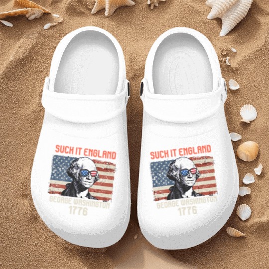 Suck it England George Washington 1776 USA Nurse Clogs
