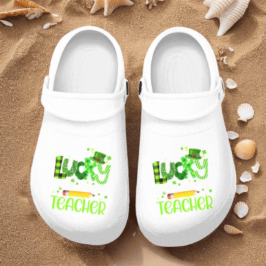One Lucky Physical Education Teacher Pencil St Nurse Clogs