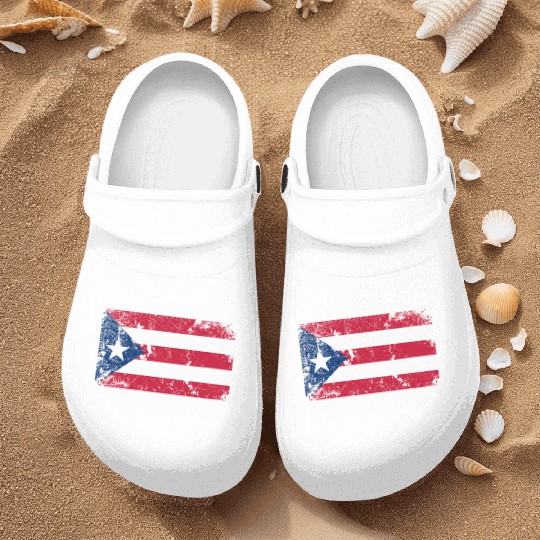 Puerto Rican Flag Made In Puerto Rico Nurse Clogs