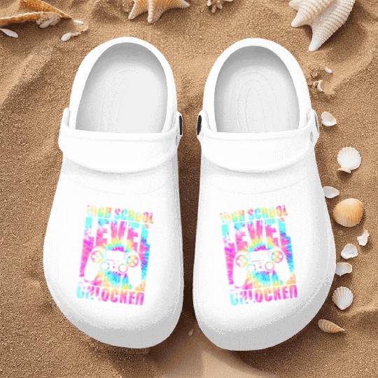 High School Level Unlocked Tie Dye Back To School Nurse Clogs