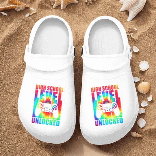 High School Level Unlocked Tie Dye Back To School Nurse Clogs