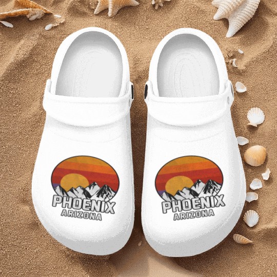 Phoenix Arizonna Mountain Sunset Nurse Clogs