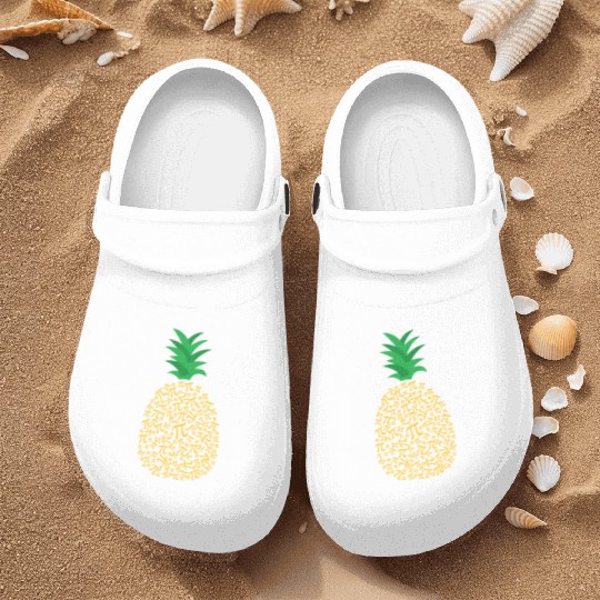 Cute Pi Day Pineapple Funny Math Teacher Nurse Clogs