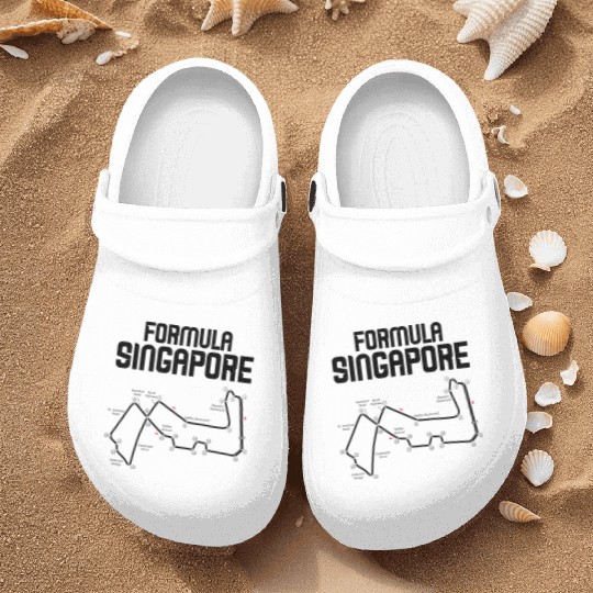 Formula Singapore Racing Circuit Car Map Grand Nurse Clogs