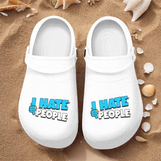 I Hate People Retro cool Nurse Clogs