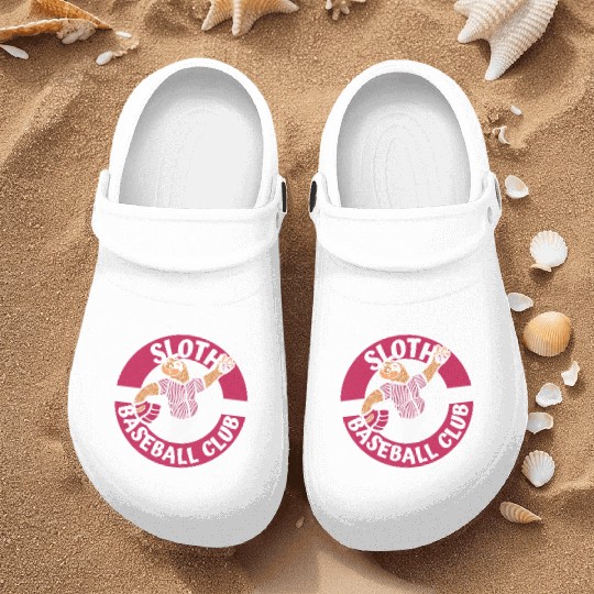 Sloth Club Sloth Baseball Nurse Clogs
