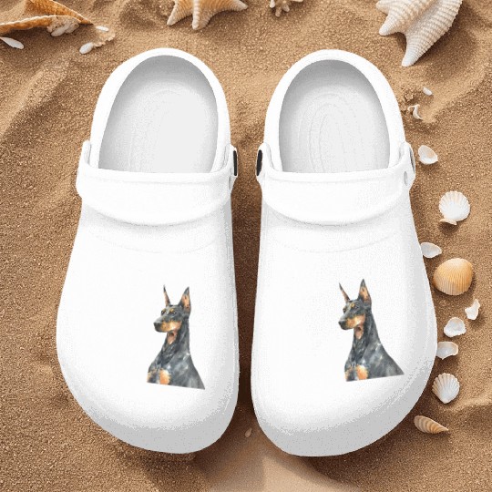 Love Is Doberman Pinscher Nurse Clogs