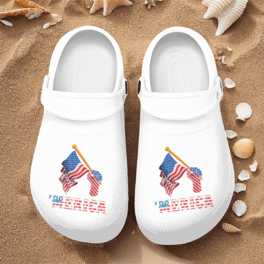 Patriotism Merica Pride US Patriots USA Fan Nurse Clogs