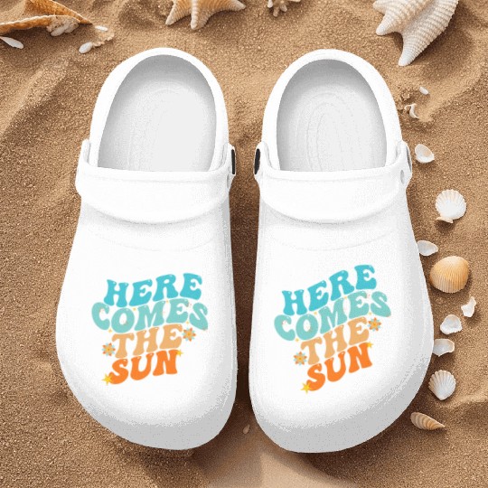 Here Comes The Sun Funny Nurse Clogs