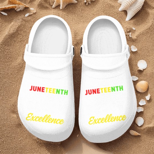 Juneteenth Excellence Black African American Flag Nurse Clogs