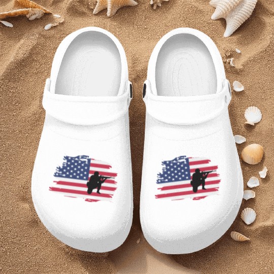 Thank You Us Flag Memorial Day Nurse Clogs