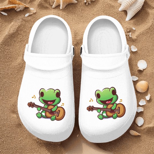 Grooving Frog guitarist Nurse Clogs