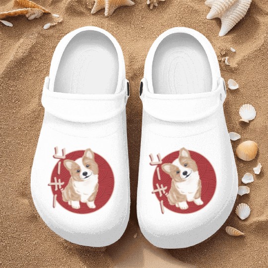 Japanese Corgi Puppy Nurse Clogs