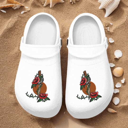 Twilight Dagger Flower Nurse Clogs