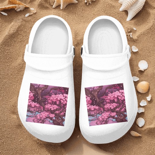 Anime Euphoria: Fantasy Cherry Blossom Dreamscape Nurse Clogs