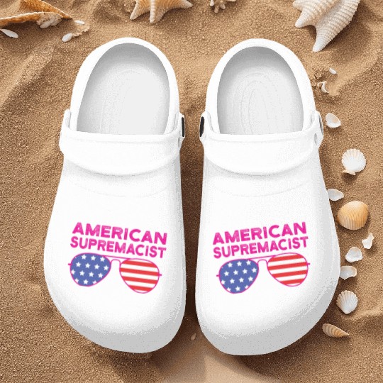 American Supremacist American Flag Merica Usa Nurse Clogs