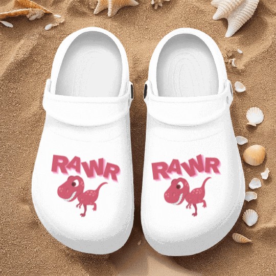 Rawr Cute Rex Dino Extinct Lover Tyrannosaurus Nurse Clogs