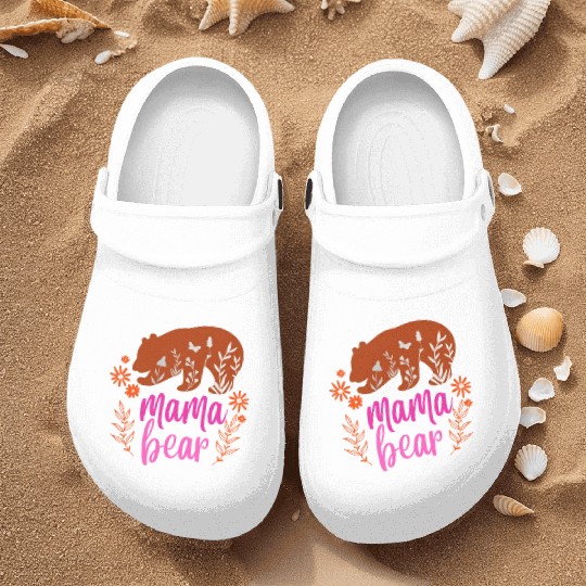 Mama Bear's Embrace: A Heartwarming Design Nurse Clogs